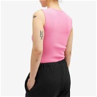Marine Serre Women's Core Knitted Vest Top in Pink