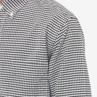 Beams Plus Men's Button Down Oxford Gingham Shirt in Black