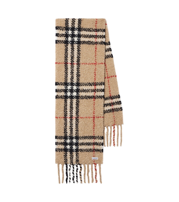 Photo: Burberry Burberry Check alpaca and wool bouclé scarf