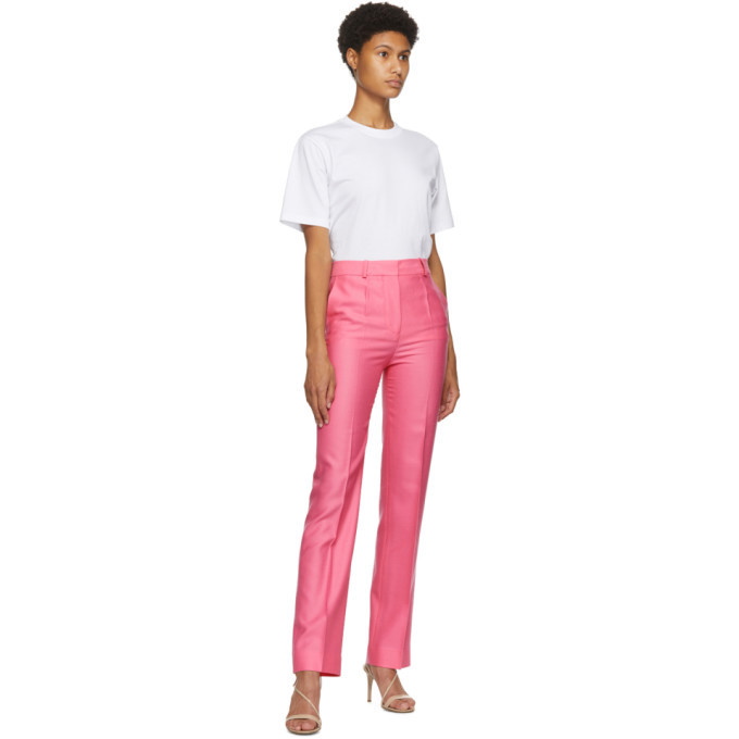 Victoria Beckham Womens Trousers  Straight Leg High Waisted Trouser Bright  Pink « MUSEE-OLERON