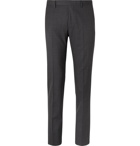 Hugo Boss - Grey Giro Slim-Fit Checked Virgin Wool Suit Trousers - Blue