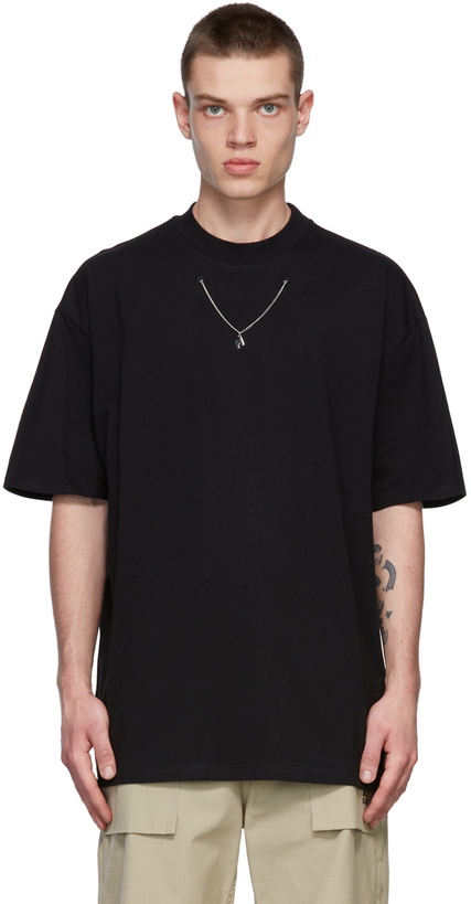 Photo: MSGM Black Logo Chain T-Shirt