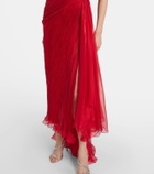 Maria Lucia Hohan Jolie ruched silk bustier gown
