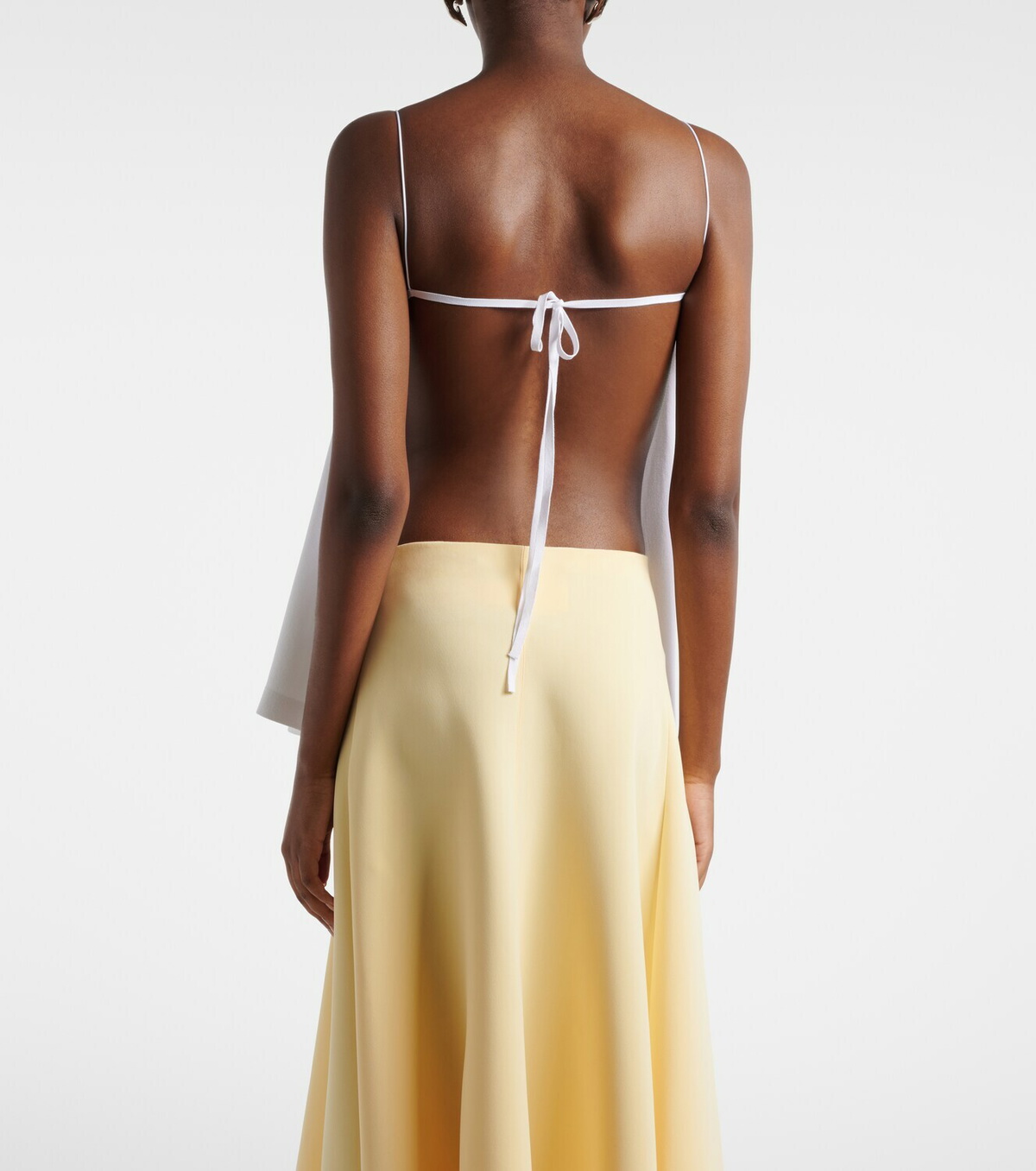 Jacquemus Voile open-back jersey top