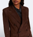 Ralph Lauren Collection Ramona double-breasted suede blazer