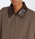 Prada Houndstooth virgin wool blouson jacket
