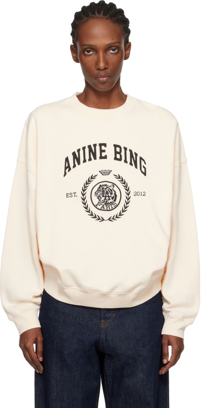 Photo: ANINE BING Off-White Miles Collegiate Sweatshirt