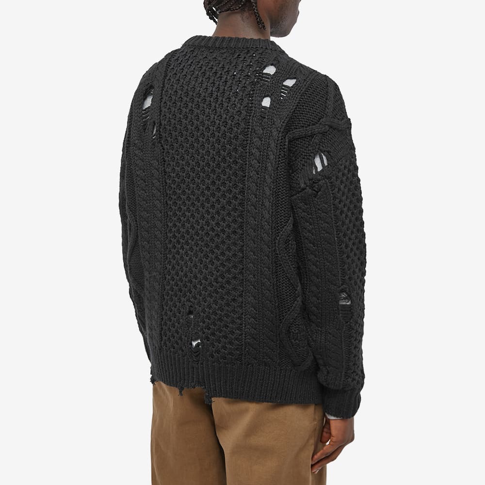 Neighborhood Men's Savage Cable Sweater in Black