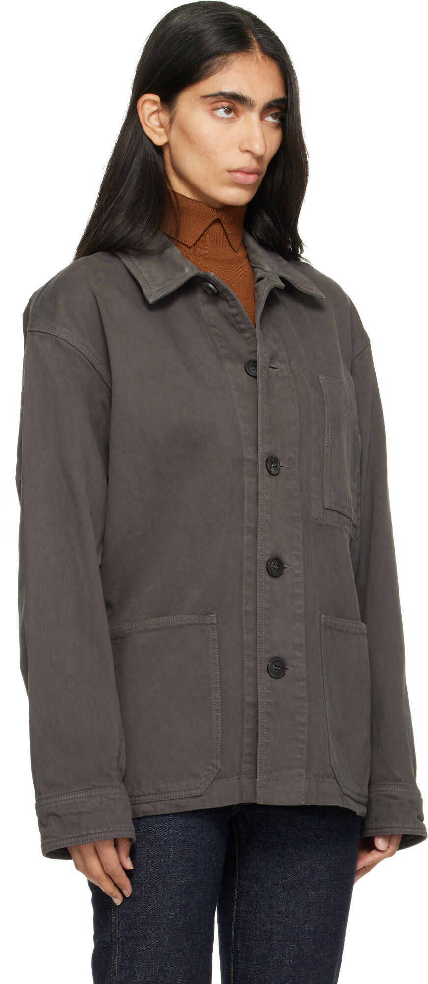 COOR Gray Dyed Moleskin Chore Jacket