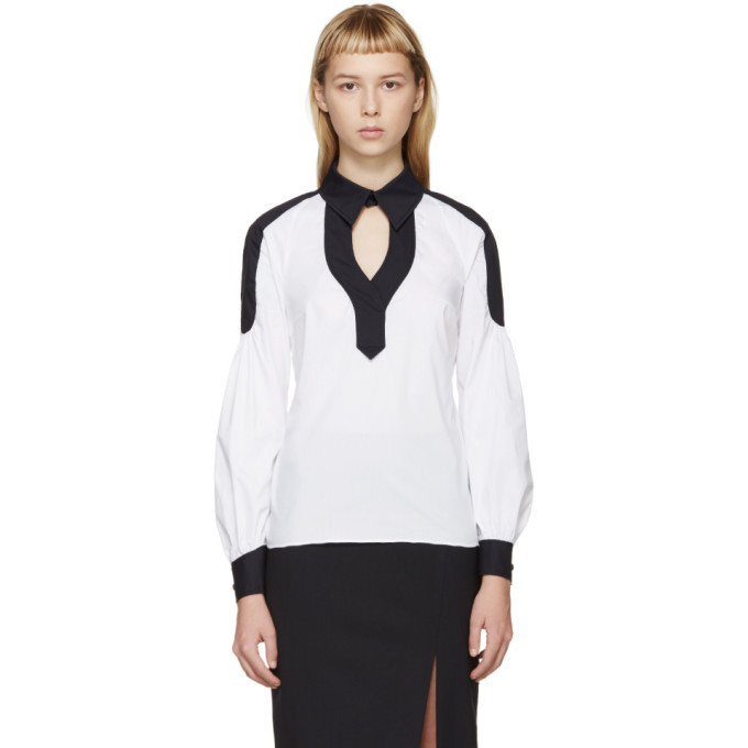 Photo: Peter Pilotto White and Navy Poplin Penta Shirt