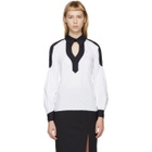 Peter Pilotto White and Navy Poplin Penta Shirt