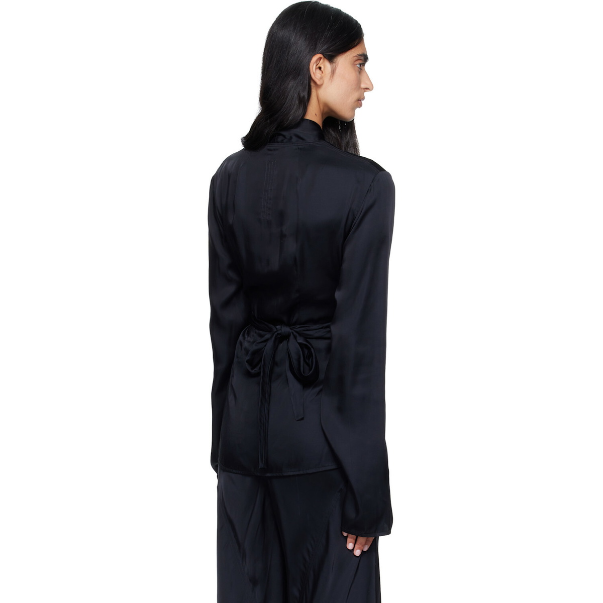 Rick Owens Black Tower Laura LS Blouse