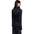 Rick Owens Black Tower Laura LS Blouse