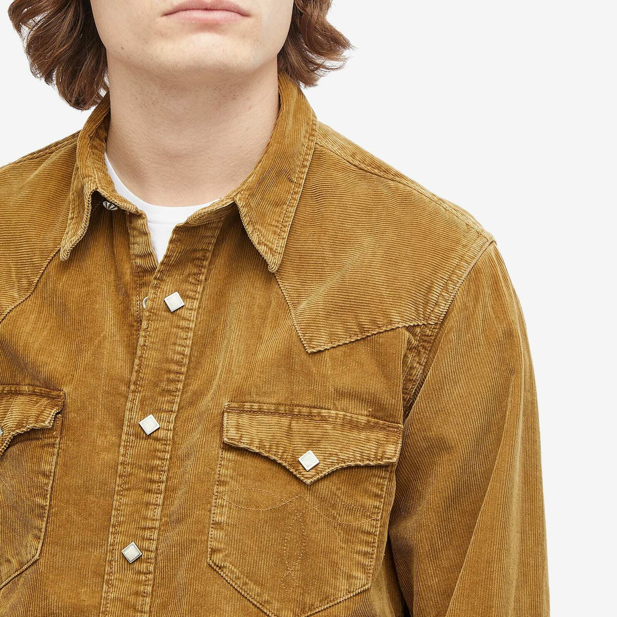 RRL Men's Buffalo Western Shirt in Faded Tan RRL