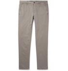 Incotex - Slim-Fit Stretch-Cotton Twill Trousers - Gray