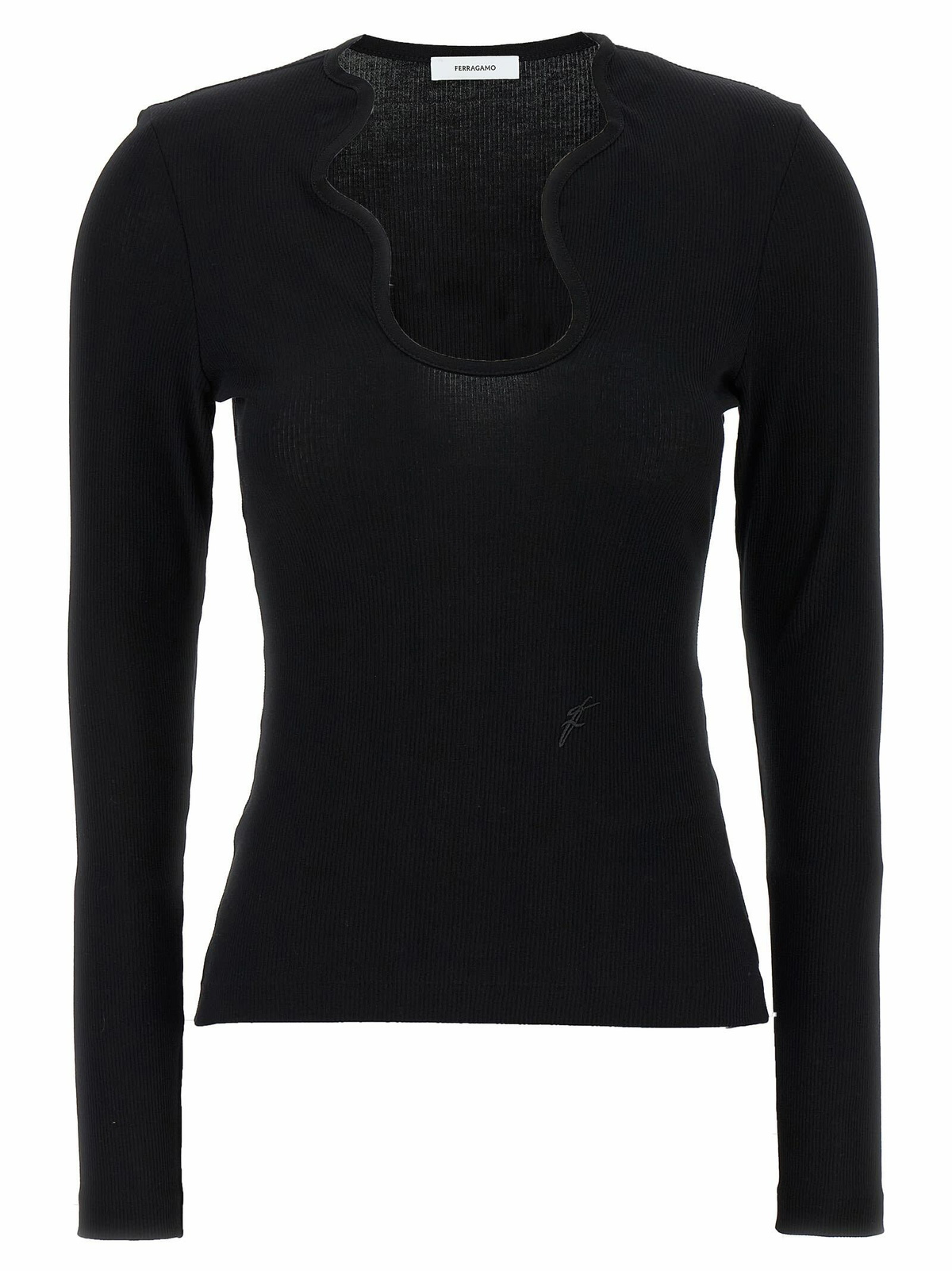 【送料&関税込】Ferragamo Graphite Virgin Wool Sweater Ferragamo Ribbed-knit wool turtleneck sweater Salvatore