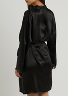 Simone PÉRÈLE Love Me Silk-satin Robe Black