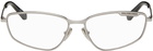 Balenciaga Silver Rectangular Glasses