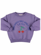 BOBO CHOSES Cherry Print Cotton Crewneck Sweatshirt