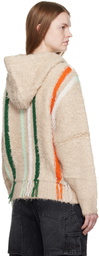 Andersson Bell Off-White Reverse Stripe Knit Hoodie