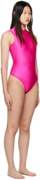 SKIMS Pink Disco Sleeveless Bodysuit