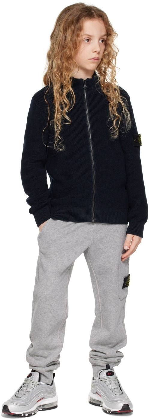 Stone Island Junior Kids Navy Zip Sweater