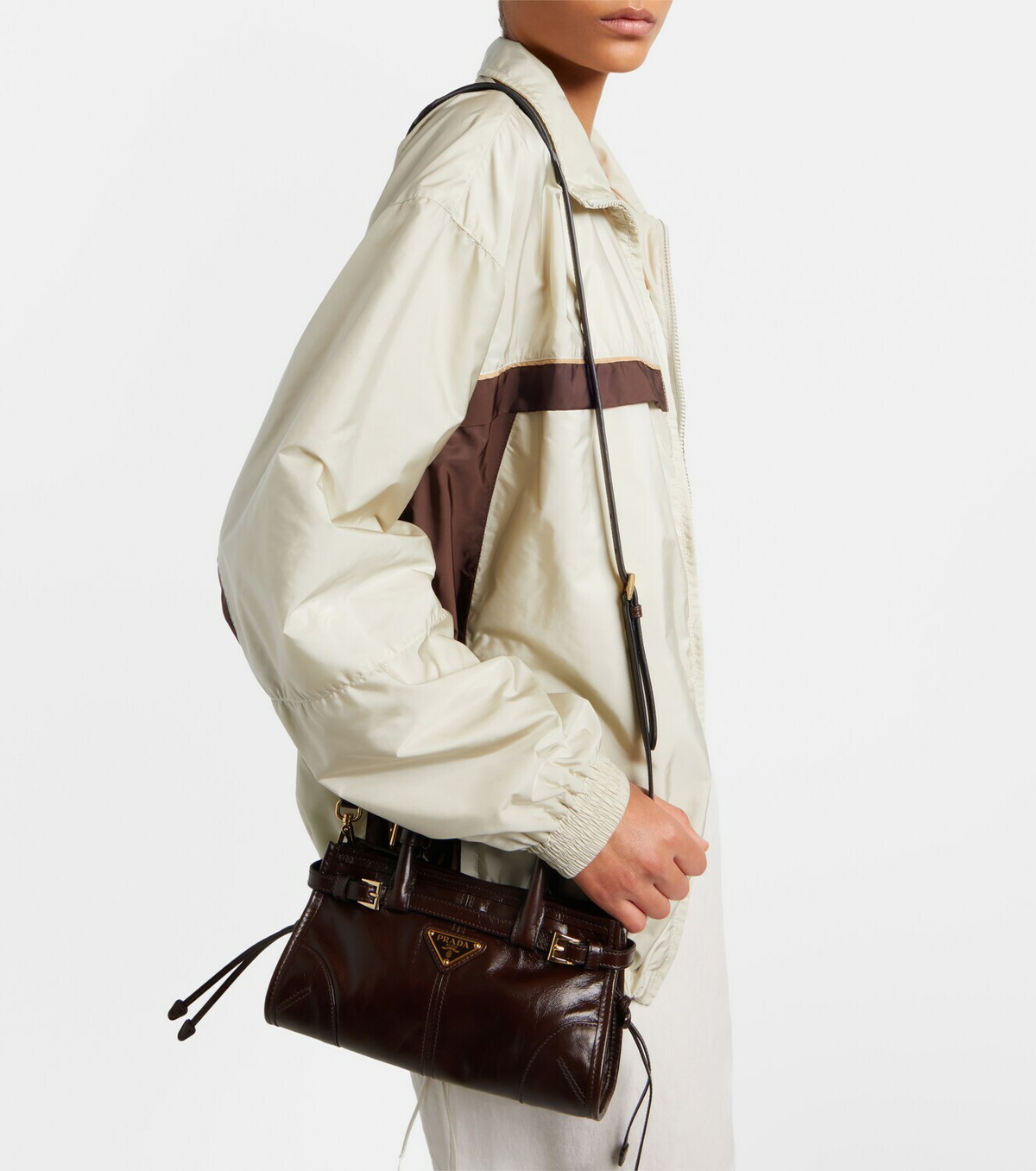 Prada Prada Bonnie Mini leather top-handle bag