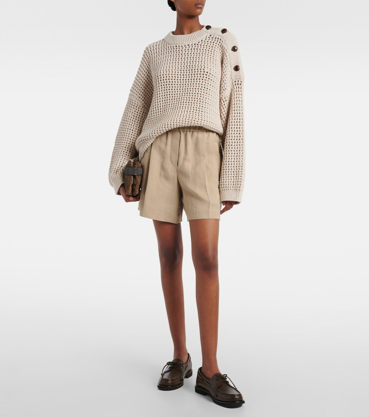 Brunello Cucinelli High-rise Bermuda shorts
