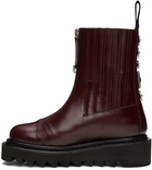 Toga Virilis Burgundy Side Gore Zip Boots