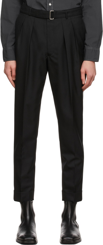 Photo: Officine Générale Black Fresco Wool Pierre Trousers