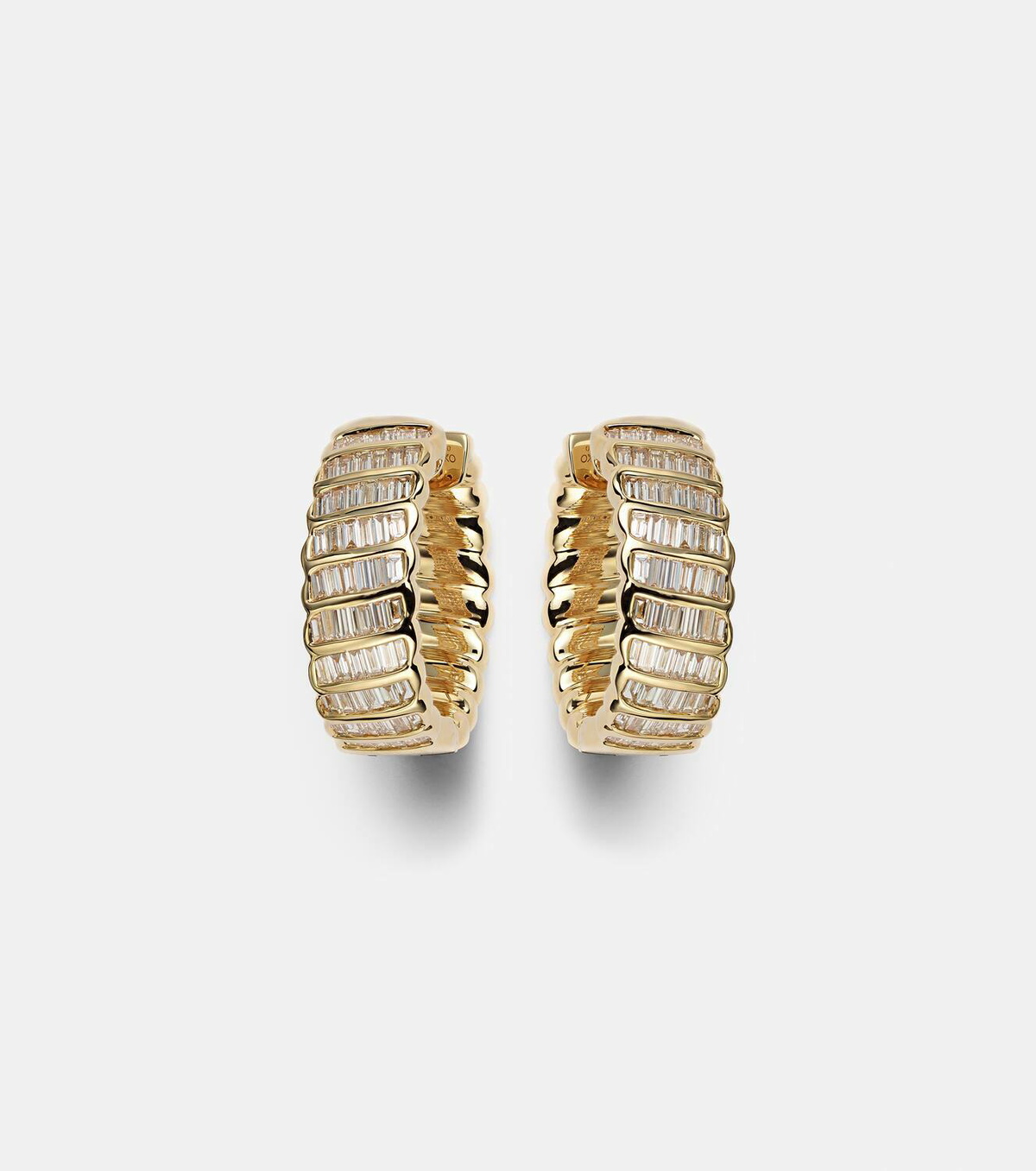 Anita Ko Zoe 18kt gold hoop earrings with diamonds