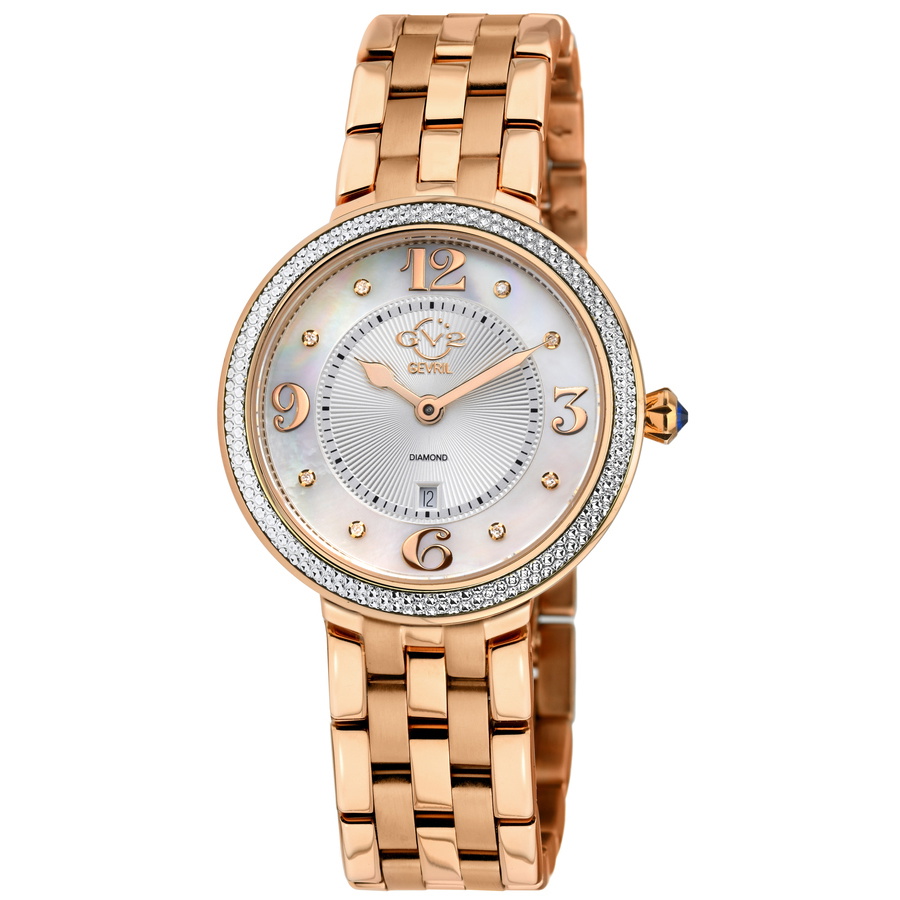 GV2 by Gevril Verona Diamond Mother of Pearl Dial Ladies 