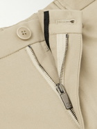 Giorgio Armani - Tapered Stretch Cotton and Cashmere-Blend Trousers - Neutrals