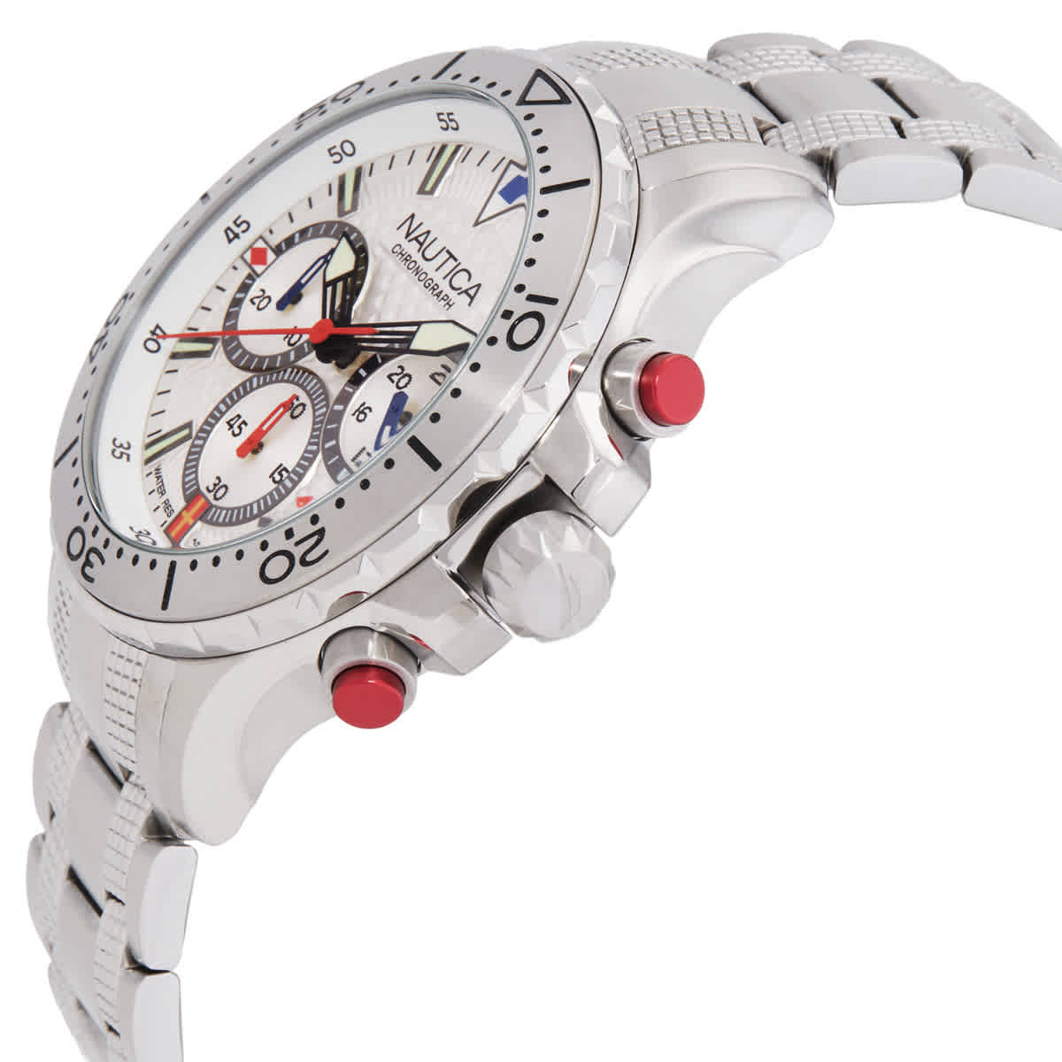 Nautica Nst Chronograph Quartz Mens Watch and Silicone Watch Box Set NAPNSF205