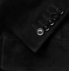 TOM FORD - Slim-Fit Leather-Trimmed Suede Jacket - Black
