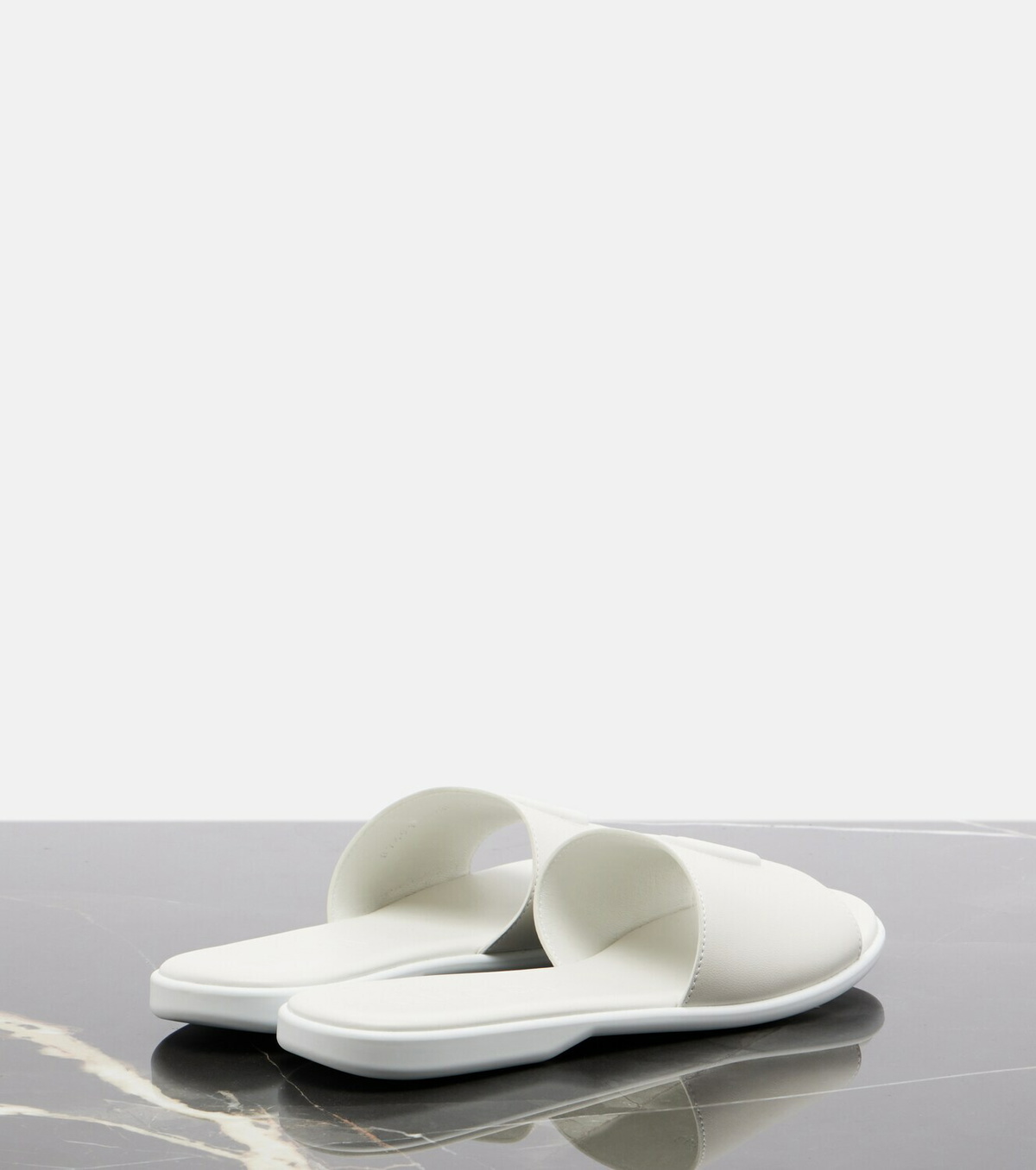 Gucci Double G leather slides