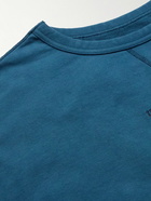 Maison Margiela - Logo-Embroidered Cotton-Jersey Sweatshirt - Blue