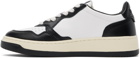 AUTRY White & Black Medalist Low Sneakers