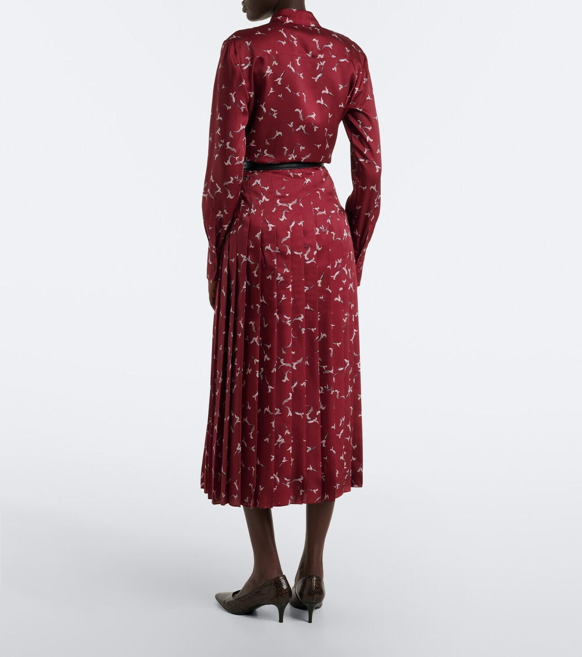 Altuzarra Monti printed pleated midi skirt