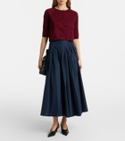'S Max Mara Cropped cotton, silk, and cashmere cardigan