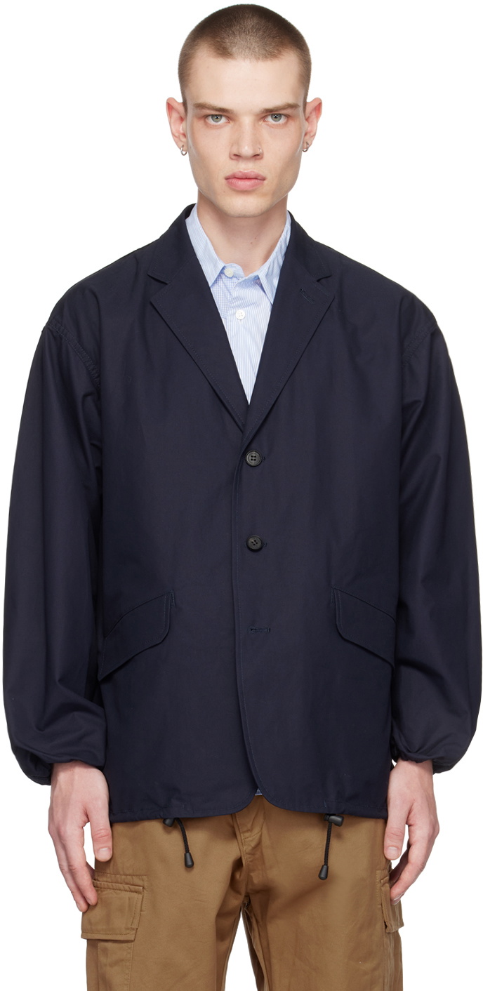 Comme des Garçons Homme Navy Elasticized Blazer Comme des Garcons Homme