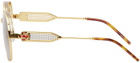 Casablanca Gold Square Metal Sunglasses