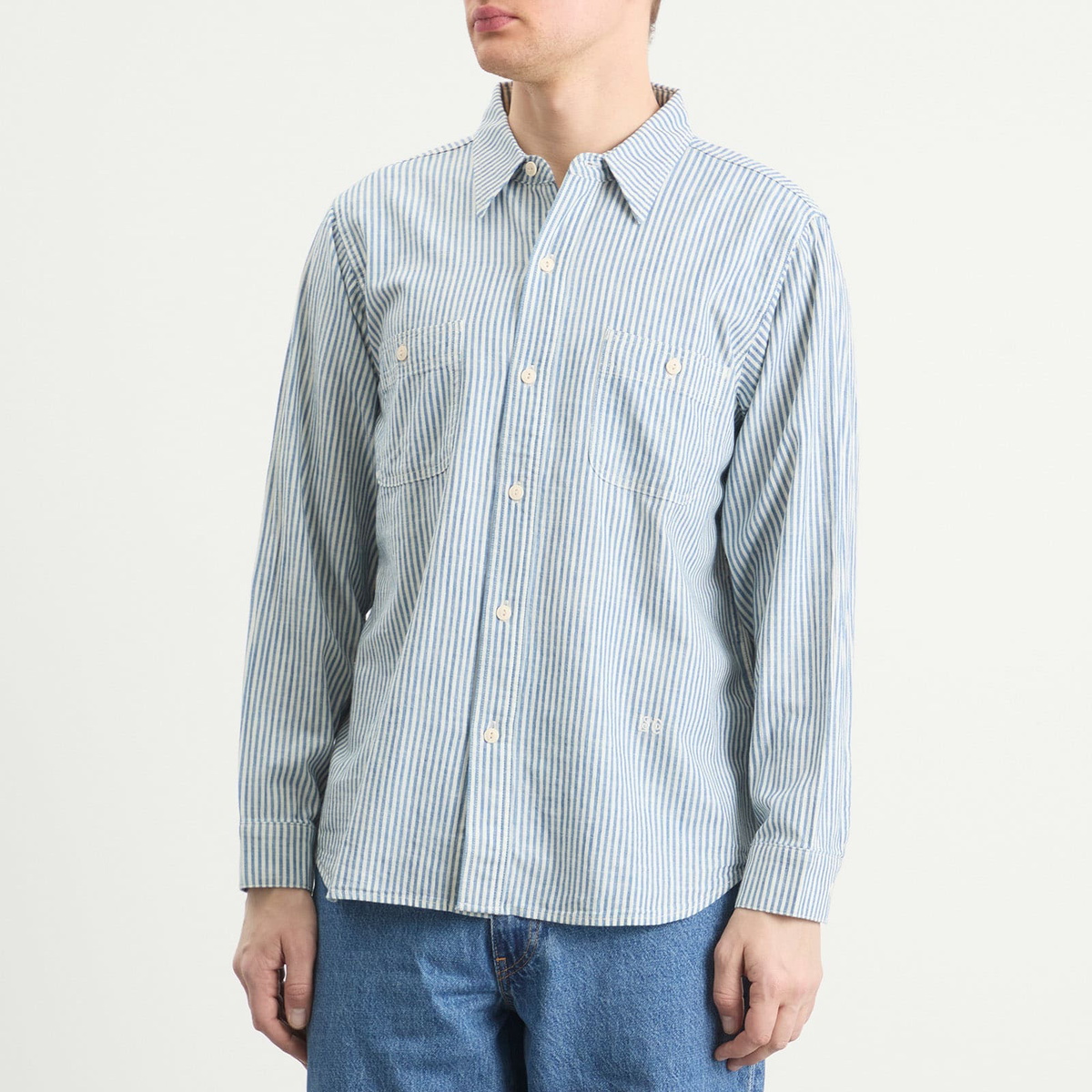 Levi's Men's Blue Tab Work Shirt in Blue Light Chambray