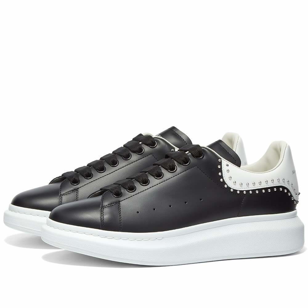 Oversized embellished leather sneakers in black - Alexander Mc Queen |  Mytheresa