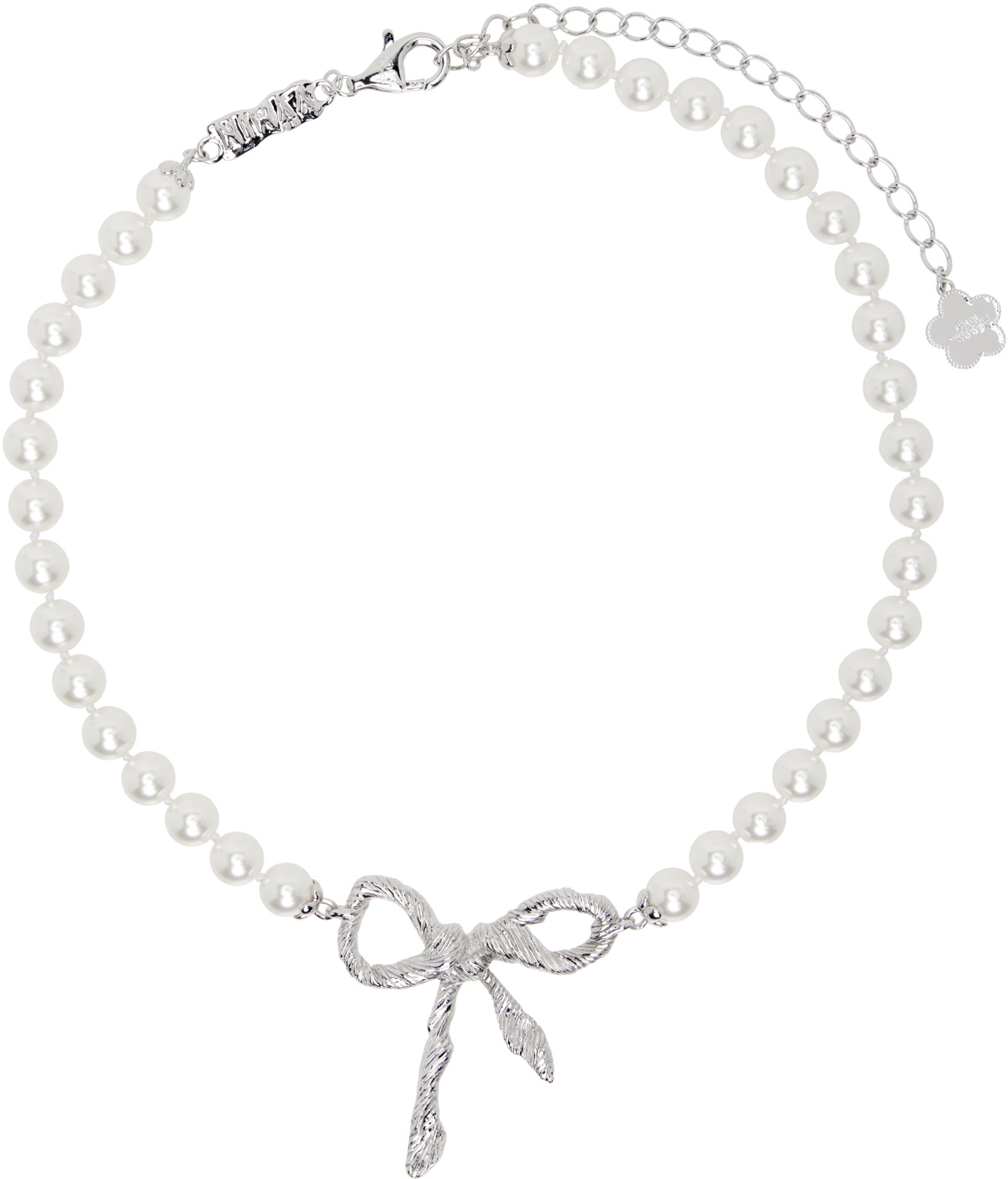 SHUSHU/TONG YVMIN Edition Twisted Rope Bow Pearl Necklace
