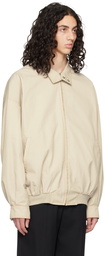 We11done Beige Harrington Jacket