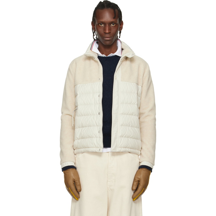 Photo: Moncler Beige Mistral Teddy Short Down Jacket