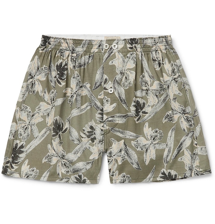 Photo: Anonymous Ism - Printed Voile Boxer Shorts - Multi