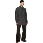 Dries Van Noten Brown Oversized Wool Blazer