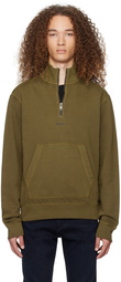 BOSS Khaki Half-Zip Sweater